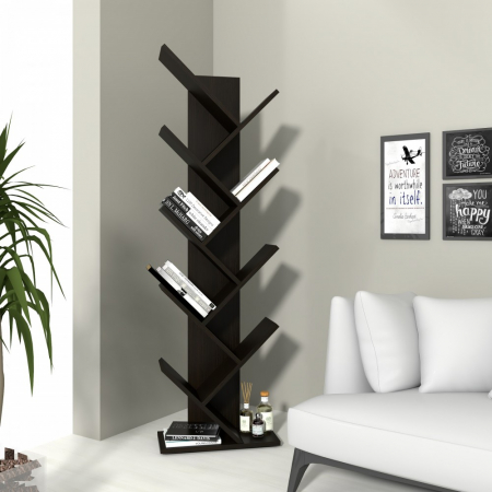 Mobilier birou - Raft pentru Carti, 43x20x143cm, Wenge