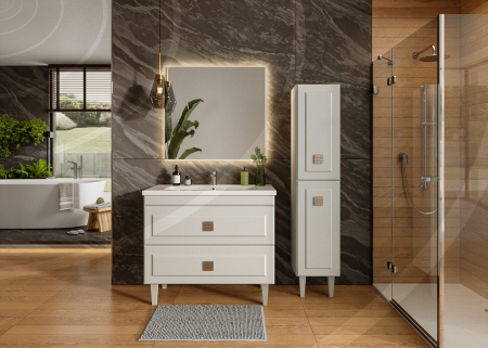 MOBILIER BAIE - Set Baie Fernand 800  Alb 3 Unitati