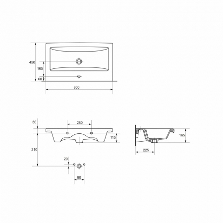 Set Baie Hermes 800 Alb 3 Unitati [8]