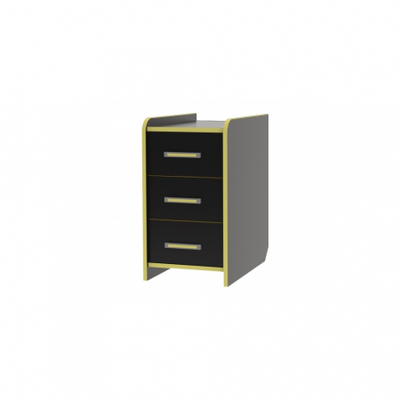 Set Birou PC + Noptiera KL 9.0 Wenge+Galben [1]