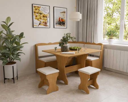 Coltare de Bucatarie - Set coltar bucatarie Rodos Cires Fildes