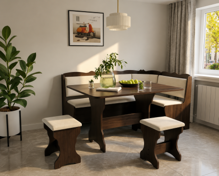 Coltare de Bucatarie - Set coltar bucatarie Rodos Wenge Fildes