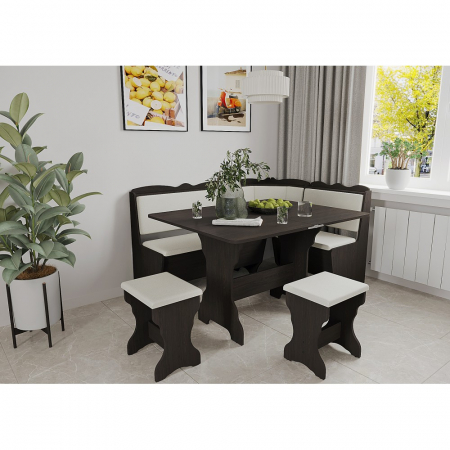Coltare de Bucatarie - Set coltar bucatarie Rodos, Wenge + Fildes
