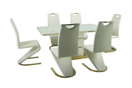 Mese si Scaune - Set Masa DA1128G + 6 Scaune DA2626G,160x90x75 cm
