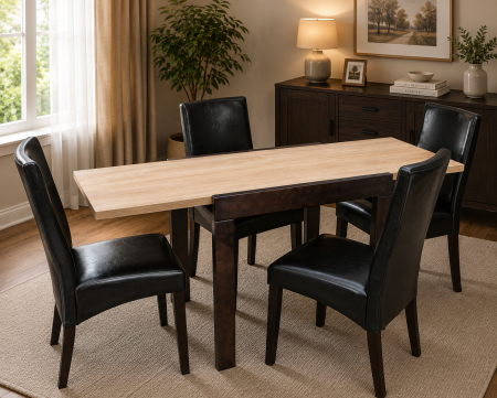 Set masa Kors cu 4 scaune 6012 Sonoma Negru