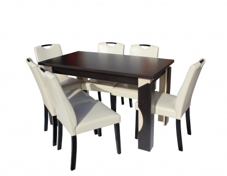 Set Masa Mario Cu 6 Scaune Tapitate RH6002C Crem [1]