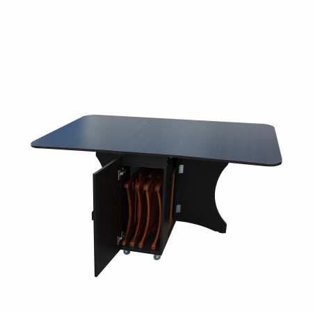 Set Masa Plianta 4S Cu 4 Scaune Happy, Wenge/Nuc [1]