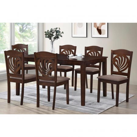 Masa cu scaune living - Set masa RH7008T + 6 scaune RH1039C Dirty Oak 150x90x76 cm