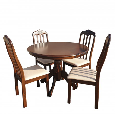 Set Masa RH7066T + 4 Scaune 559C,101x101x78 cm, Dirty Oak [0]