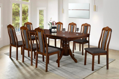 Masa cu scaune living - Set Masa RH7077T + 8 Scaune RH558C, Nuc