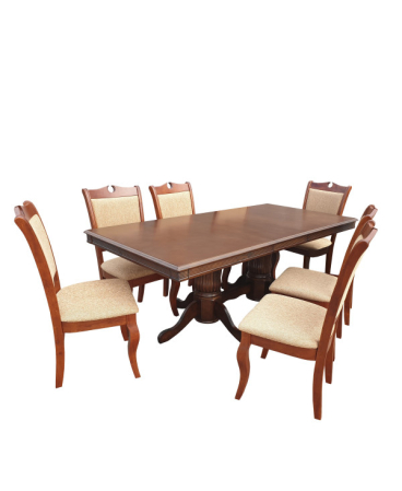 MOBILIER LIVING - Set masa RH7132 cu scaune RH8100 Dirty Oak 160x100x77 cm