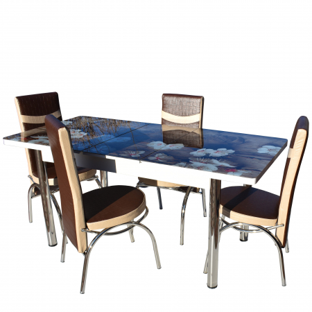 Set Masa Sticla Cu 4 Scaune Tip 769-3 [1]