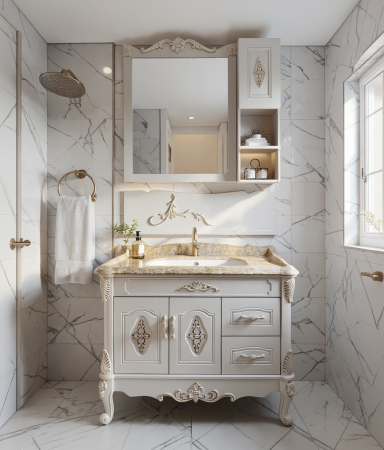 Masca baie + Lavoar - Set mobilier baie 779 100x50x89 cm