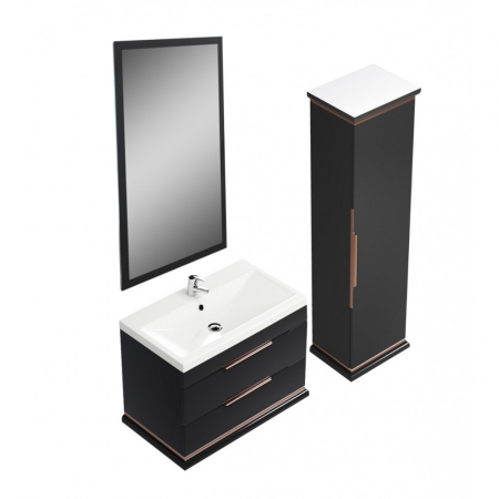Set mobilier baie Hermes 800, Negru [8]
