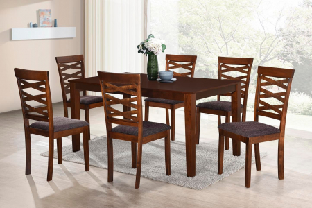 Masa cu scaune living - Set RH7008T+6RH175C Dirty Oak,150x90x76 cm