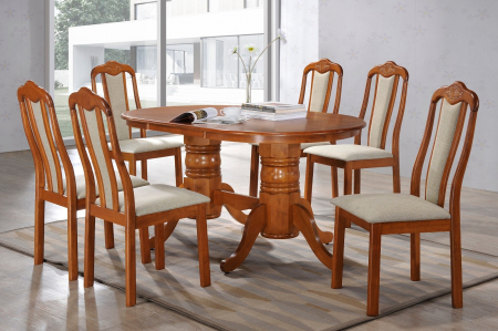 Mese si Scaune - Set RH7017T+6RH558C RH Oak,150x90x76 cm