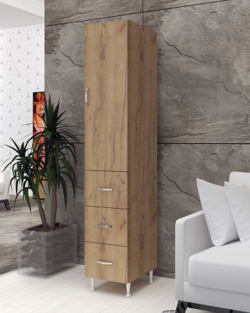Dulap - Soldat 35 1U/3S, 35x35x180 cm, stejar k003