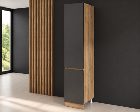 MOBILIER BUCATARIE - Soldat Chelsea, 40-2u, Stejar K003 + Acril Antracit