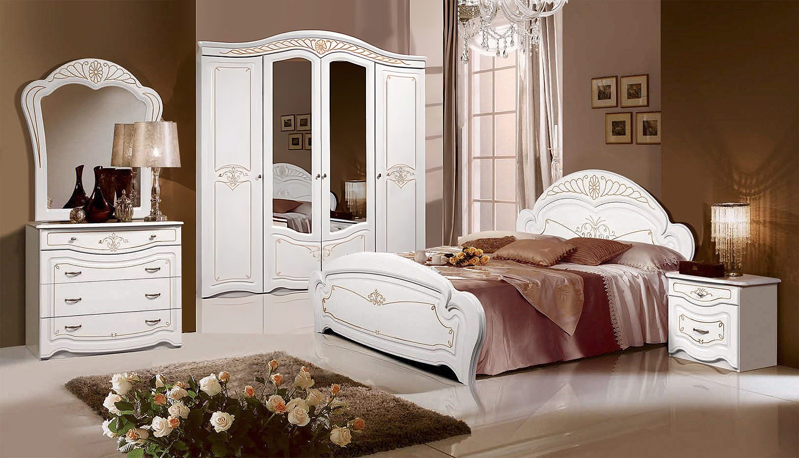 Dormitor Mdf Luiza 4 Forest Ivory [1]