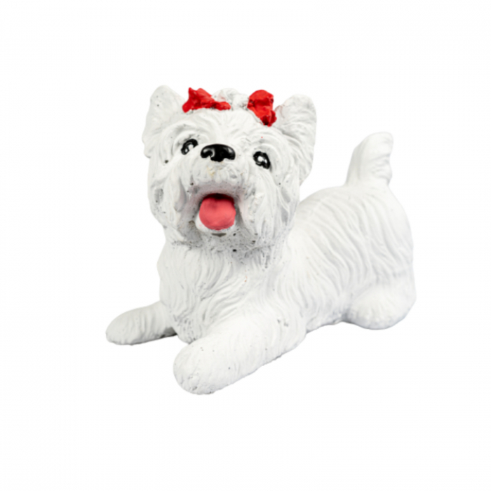 Bichon din beton, alb, pentru exterior, 22x17x12 cm [4]