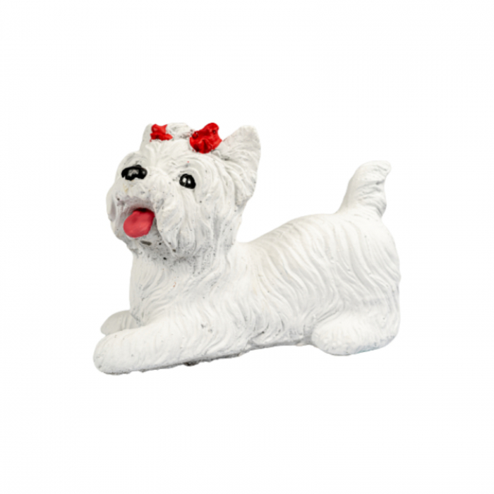 Bichon din beton, alb, pentru exterior, 22x17x12 cm [1]