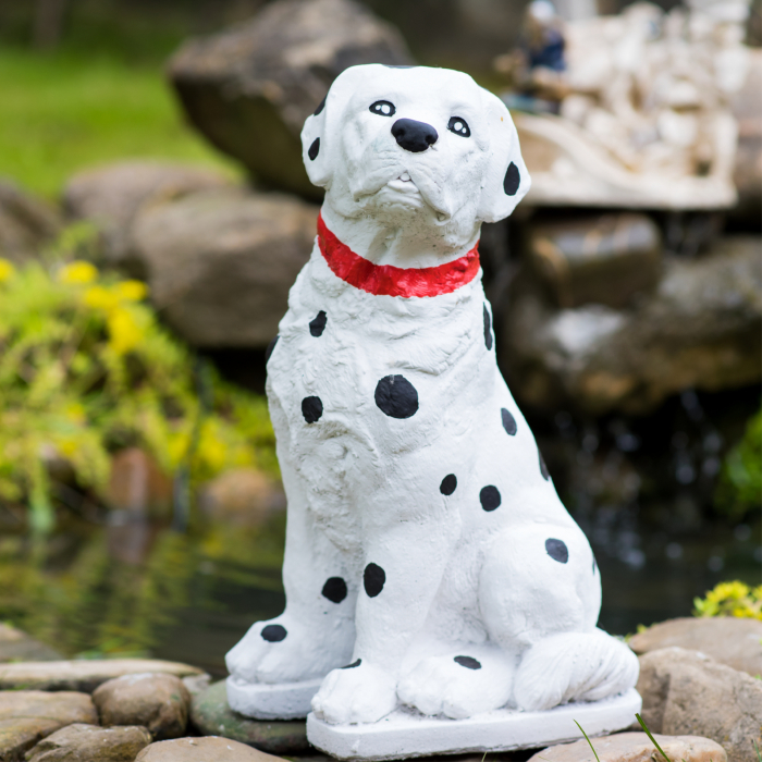 Caine dalmatian din beton, pentru exterior, 40x24x20cm [2]