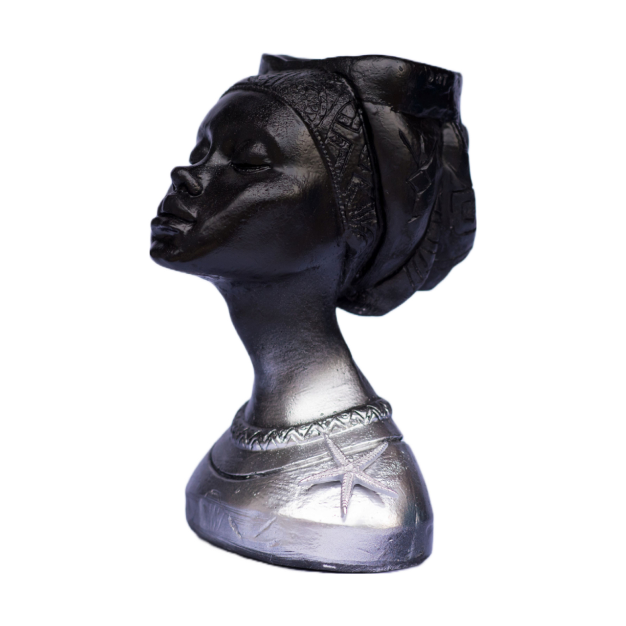 Pachet vaze Printesa Africana + Apollo, negru-argintiu, 24cm + 16cm inaltime [5]