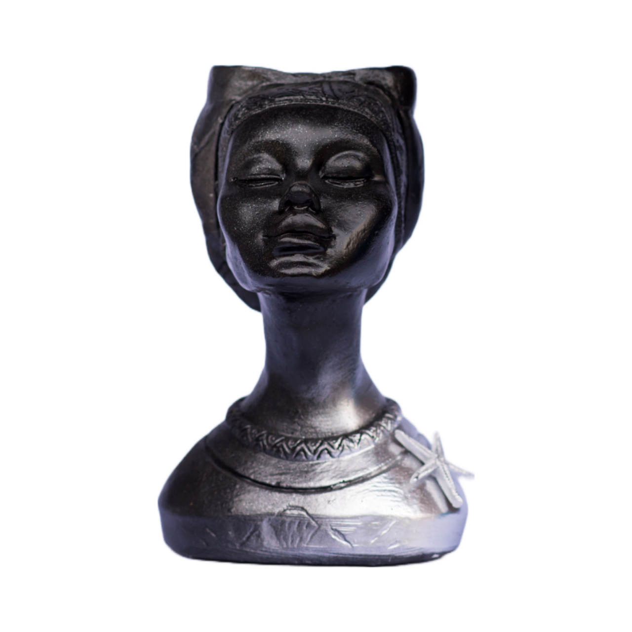 Pachet vaze Printesa Africana + Apollo, negru-argintiu, 24cm + 16cm inaltime [6]