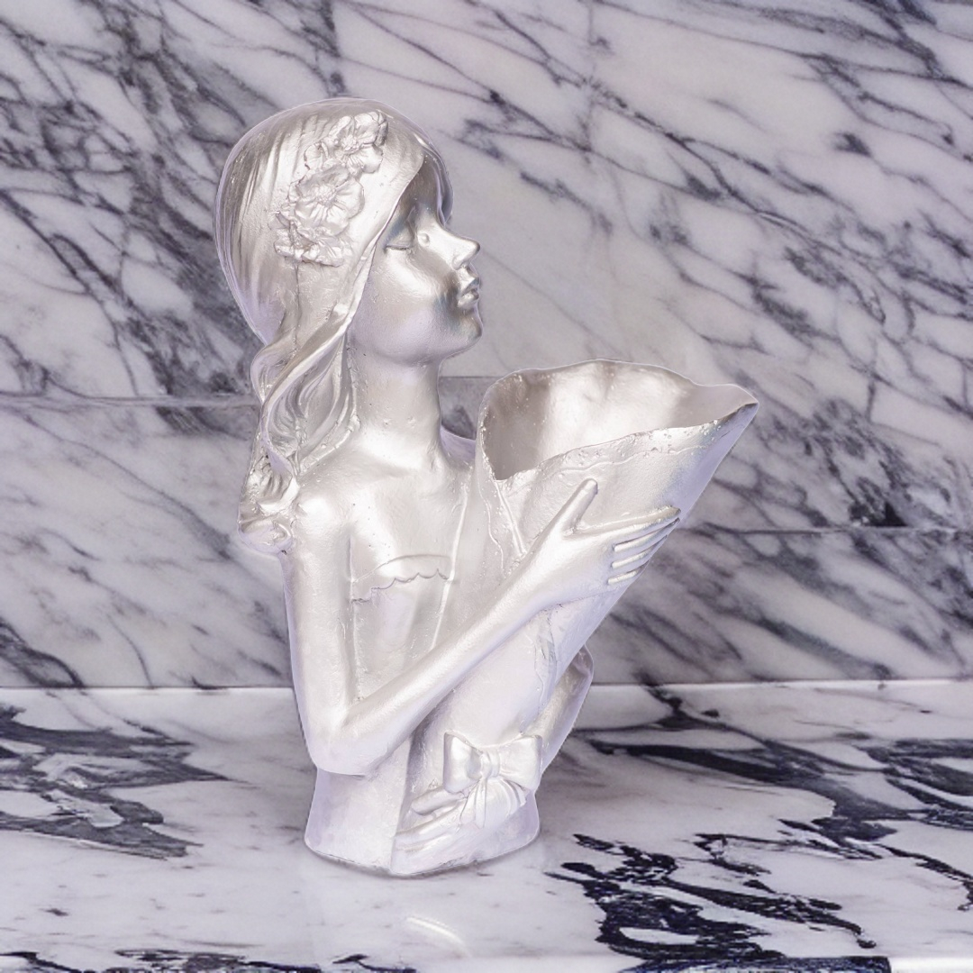 Vaza Lady D., argintiu, 34x22x22cm [2]
