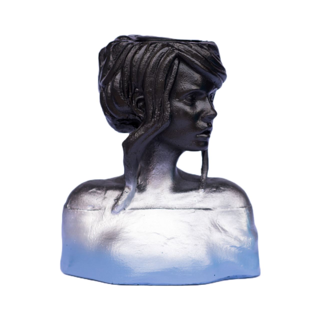 Vaza Mira, negru-argintiu-albastru, 24x20x12 cm [1]
