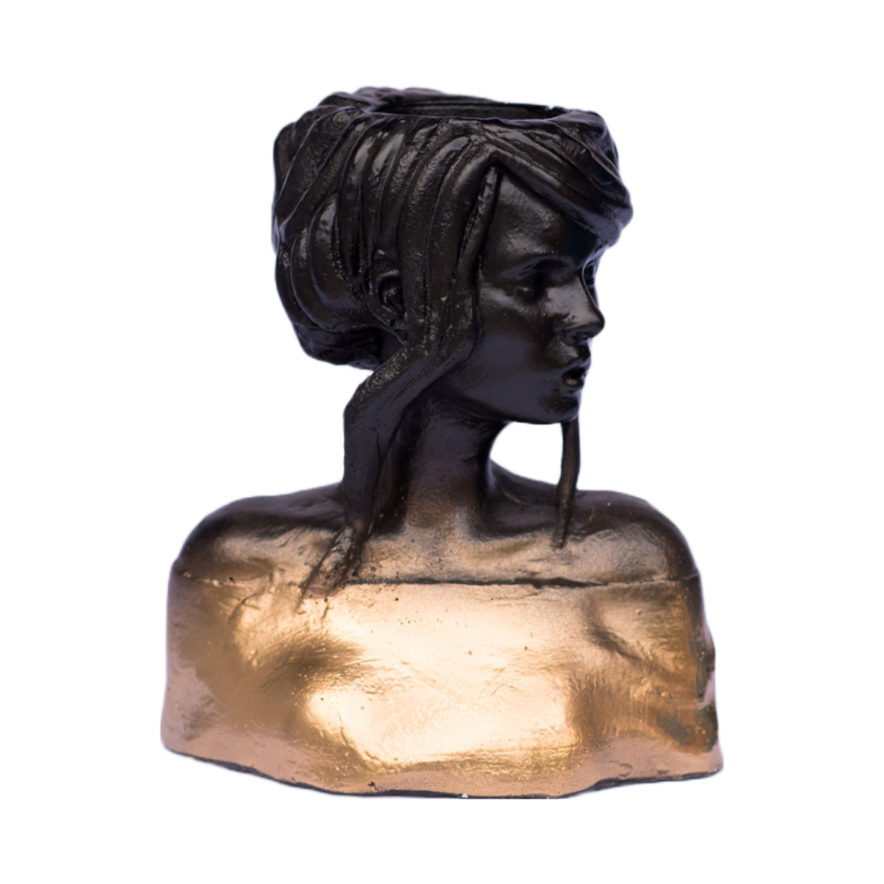 Vaza Mira, negru-auriu, 24x20x12cm [1]
