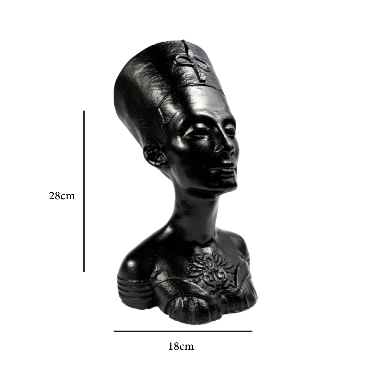 Vaza Nefertiti, negru, 28x18x18 cm [5]