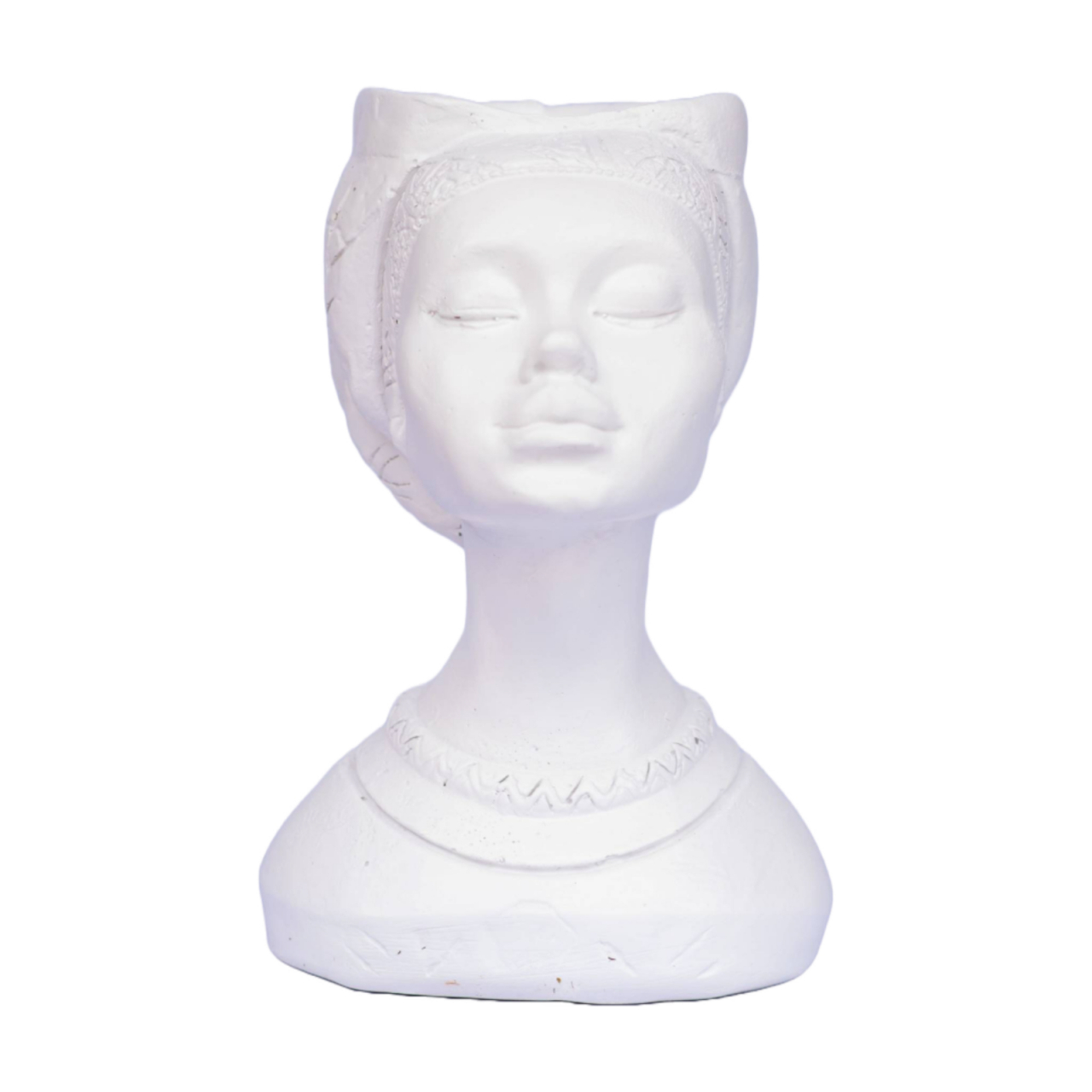 Vaza Printesa Africana, alb, 24x18x14 cm [4]
