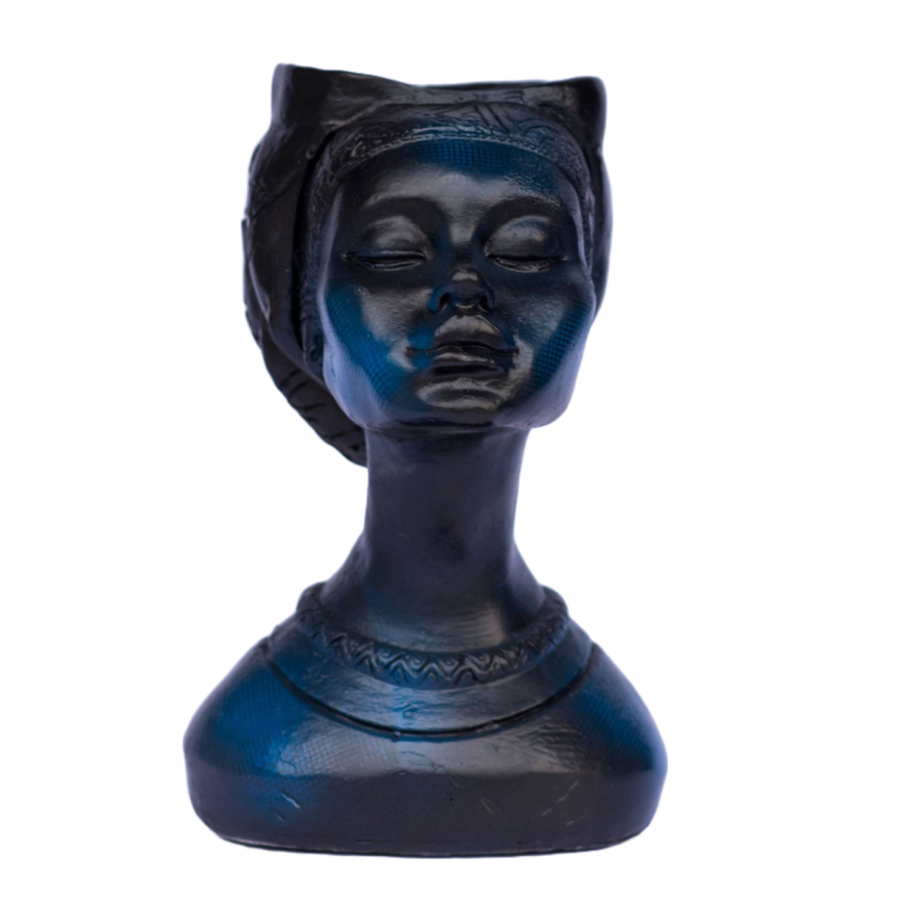Vaza Printesa africana, negru-albastru, 24x18x14cm [3]