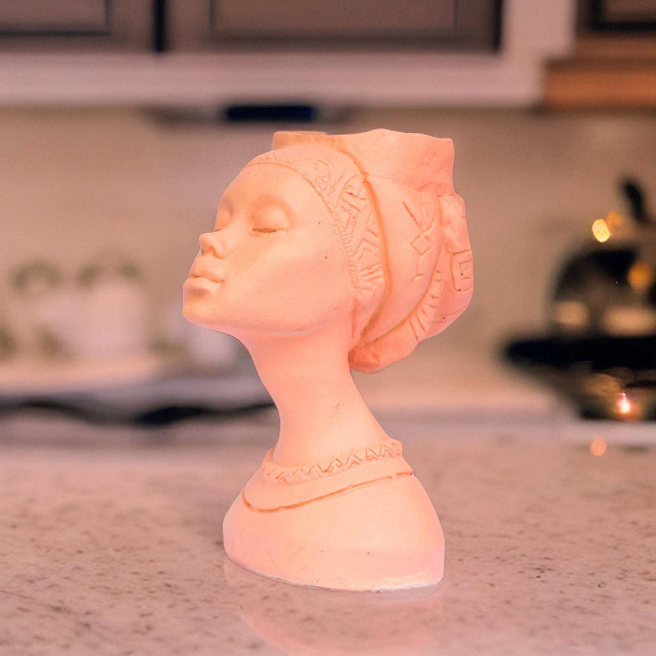 Vaza Printesa africana, roz, 24x18x14cm [2]
