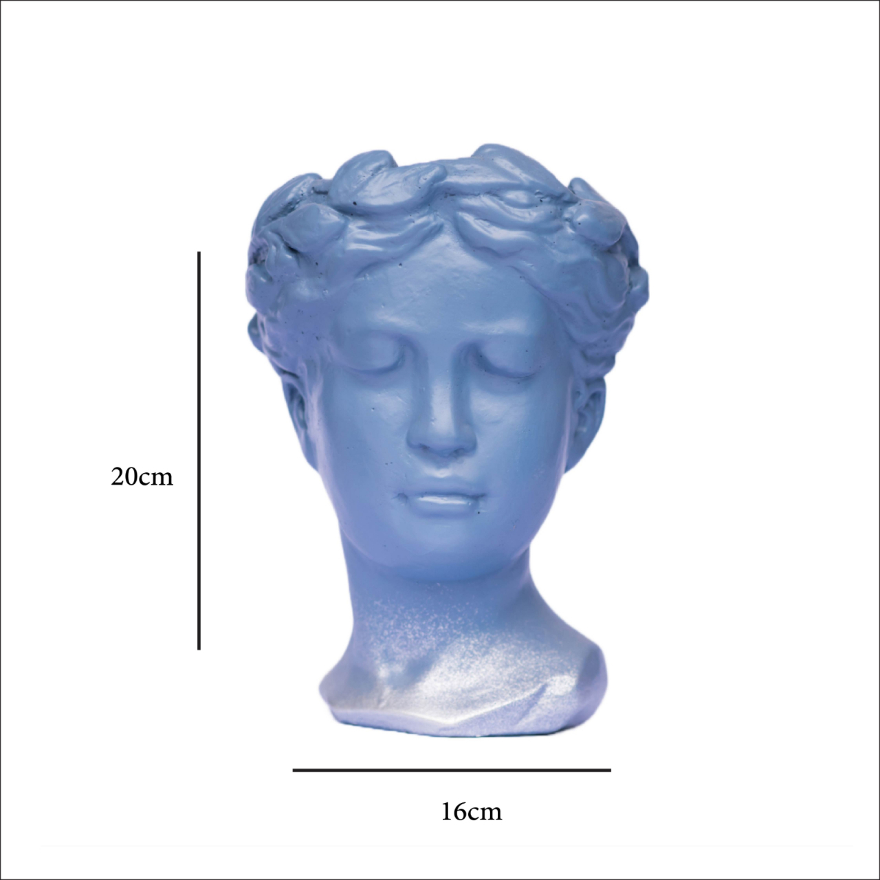Vaza Venus, albastru-argintiu, 20x16x16cm [6]