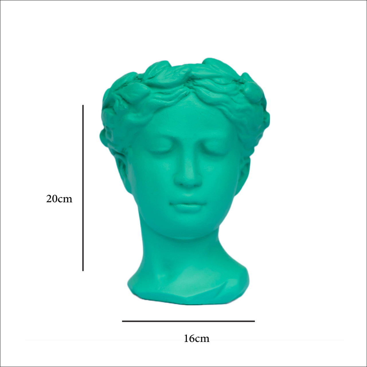 Vaza Venus, verde smarald,  20x16x16cm [6]