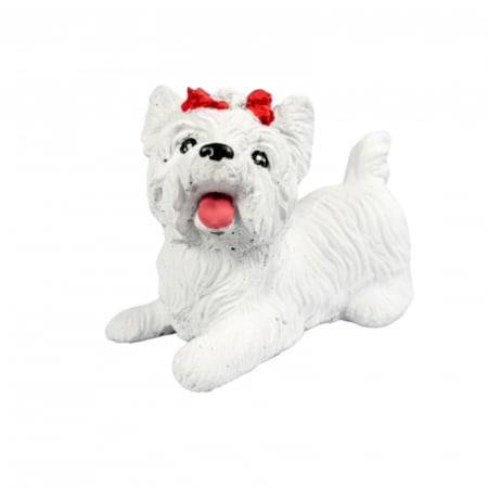 Bichon din beton, alb, pentru exterior, 22x17x12 cm [3]