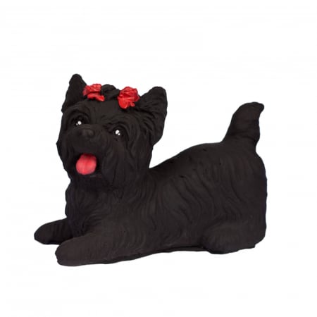 TOATE PRODUSELE - Bichon din beton, negru, pentru exterior, 22x17x12cm