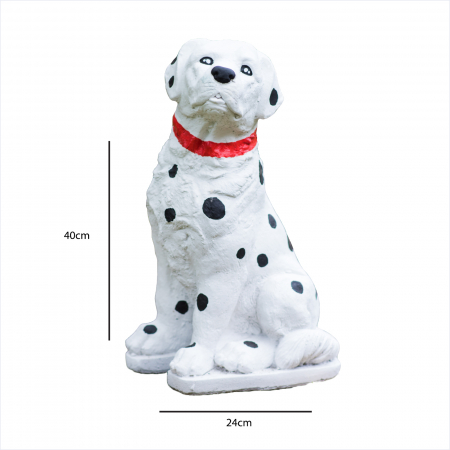 Caine dalmatian din beton, pentru exterior, 40x24x20cm [3]