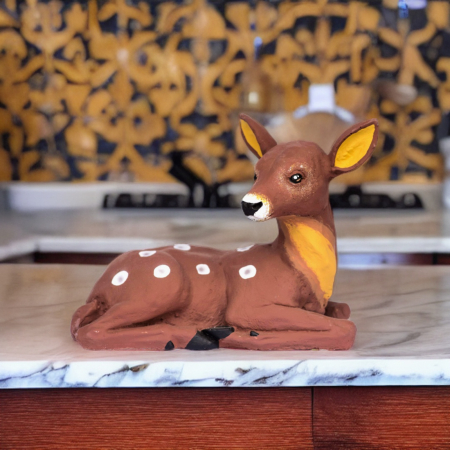 Caprioara din beton, decoratiune gradina, 43x36x20cm [2]