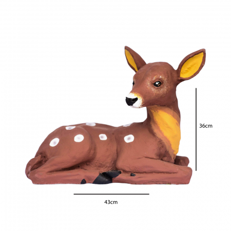 Caprioara din beton, decoratiune gradina, 43x36x20cm [4]