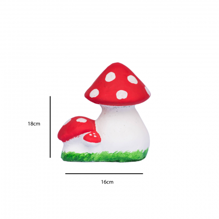 Ciuperca cu pui din beton, de exterior, 18x16x12cm [4]