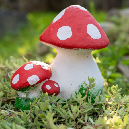 Ciuperca cu pui din beton, de exterior, 18x16x12cm [1]