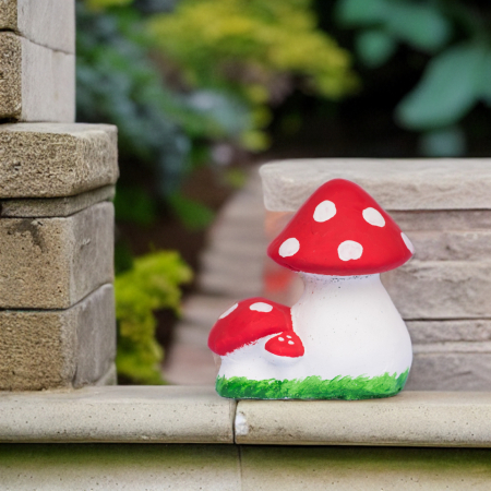 Ciuperca cu pui din beton, de exterior, 18x16x12cm [3]