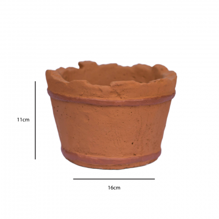 Decoratiune gradina, ghiveci din beton, 16x16x11cm [3]