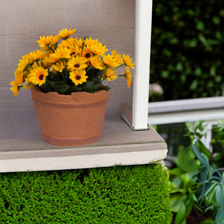 Decoratiune gradina, ghiveci din beton, 16x16x11cm [2]