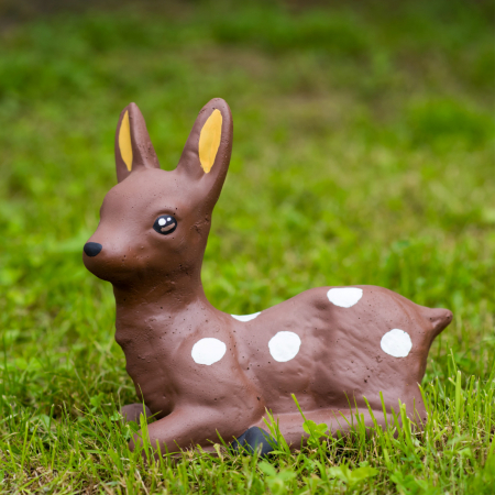 Decoratiune gradina, pui de caprioara, beton, 24x26x13cm [1]