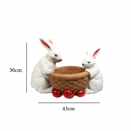 Iepurasi cu cos din beton, pentru exterior, 43x24x30cm [2]