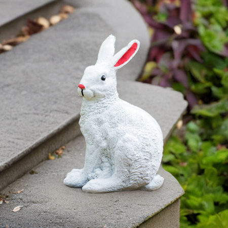 Iepure de camp alb, beton, 33x13x21cm [1]
